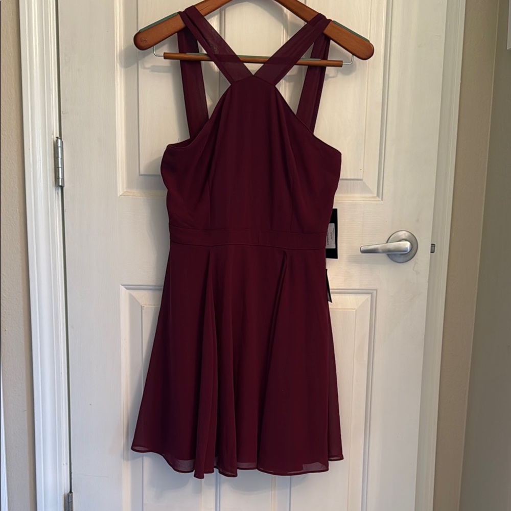 Burgundy Sleeveless Dress
